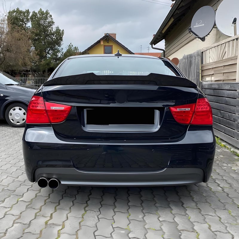 NeespoC Rear Trunk Spoiler Wing Fit for BMW 3 Series E90 Sedan 2006-2011 325i/ 328i/ 330i/ 335i/ 335d/ M3 Gloss Black PSM Style Decklid Lip Exterior Accessories - Image 3